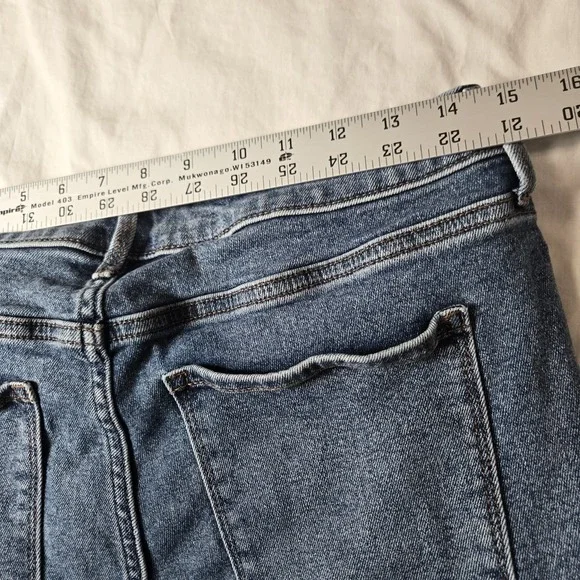 Old Navy Rockstar Super Skinny Jeans Womens 12 Blue Denim Cotton Stretch Distres - Picture 8 of 10